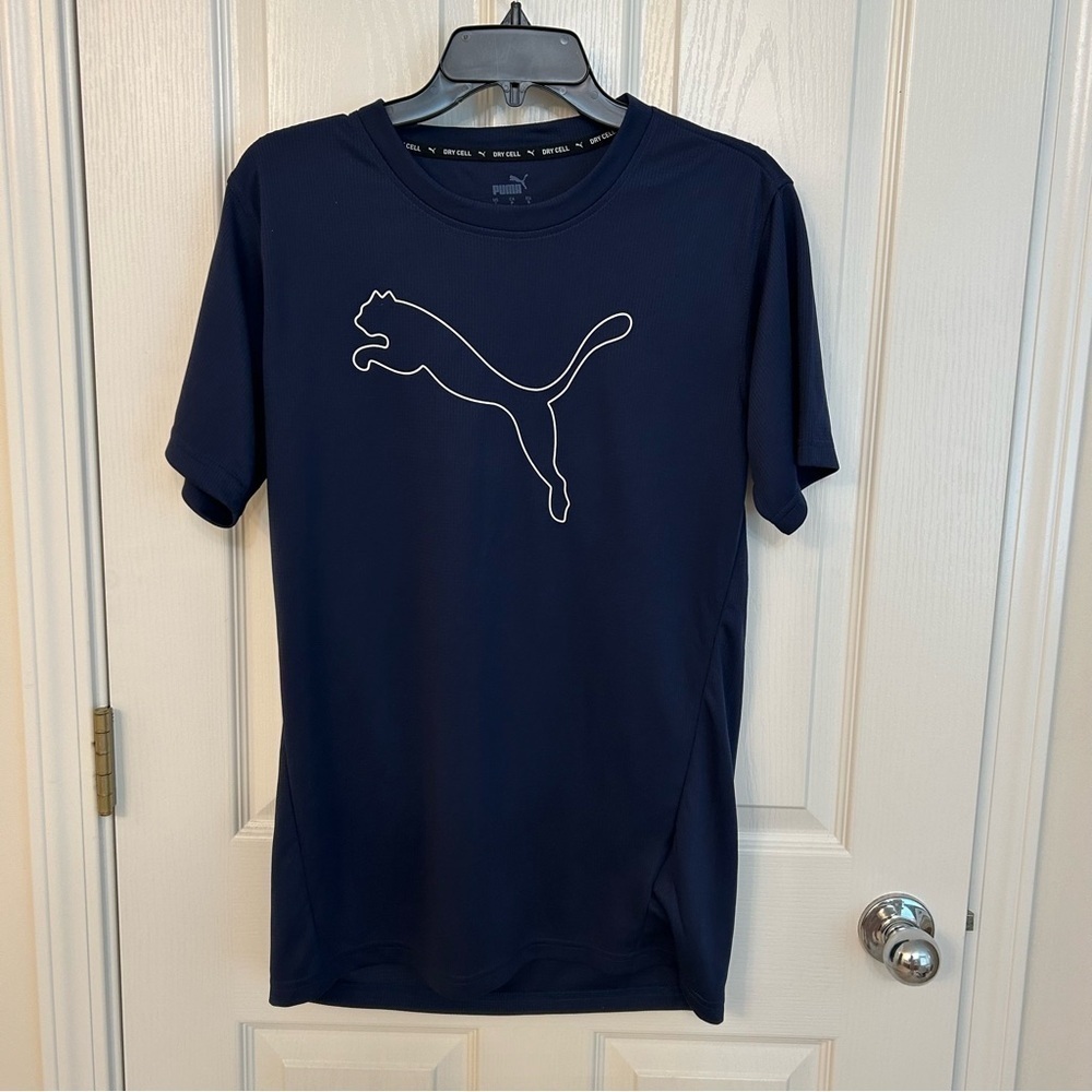 Puma Men’s Performance Cat DryCell Training Tee in Peacoat Size S - Picture 3 of 7